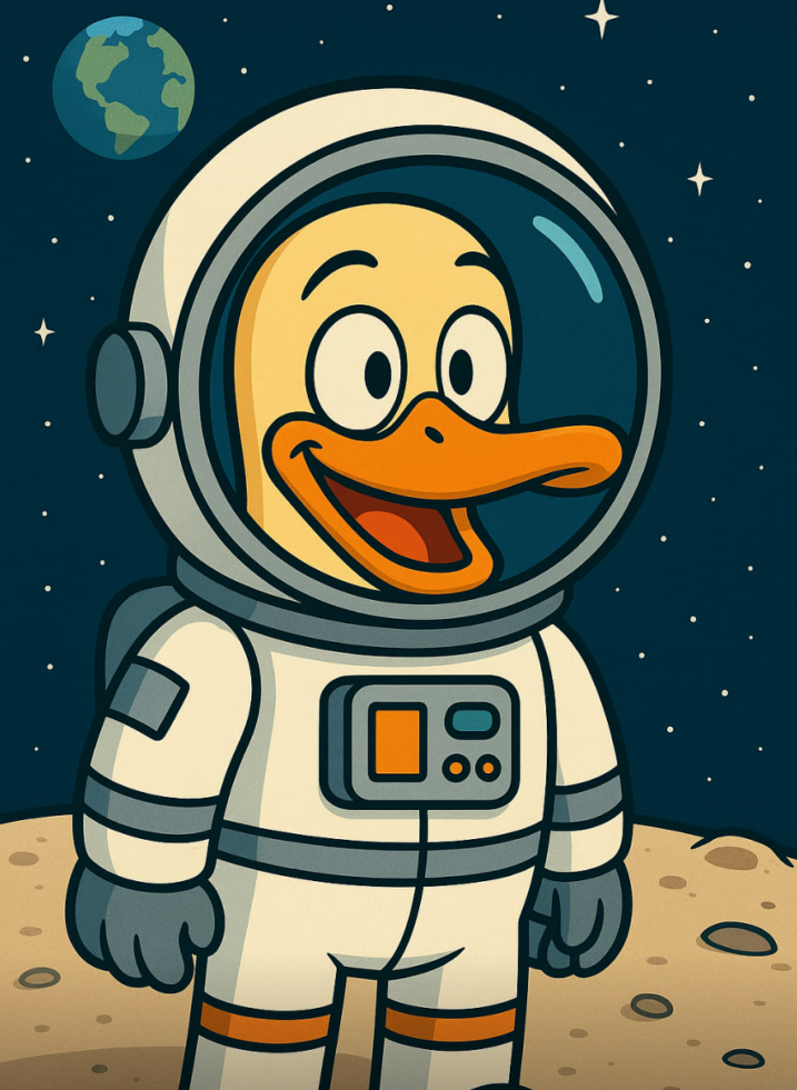 Gaggle Astronaut on Moon